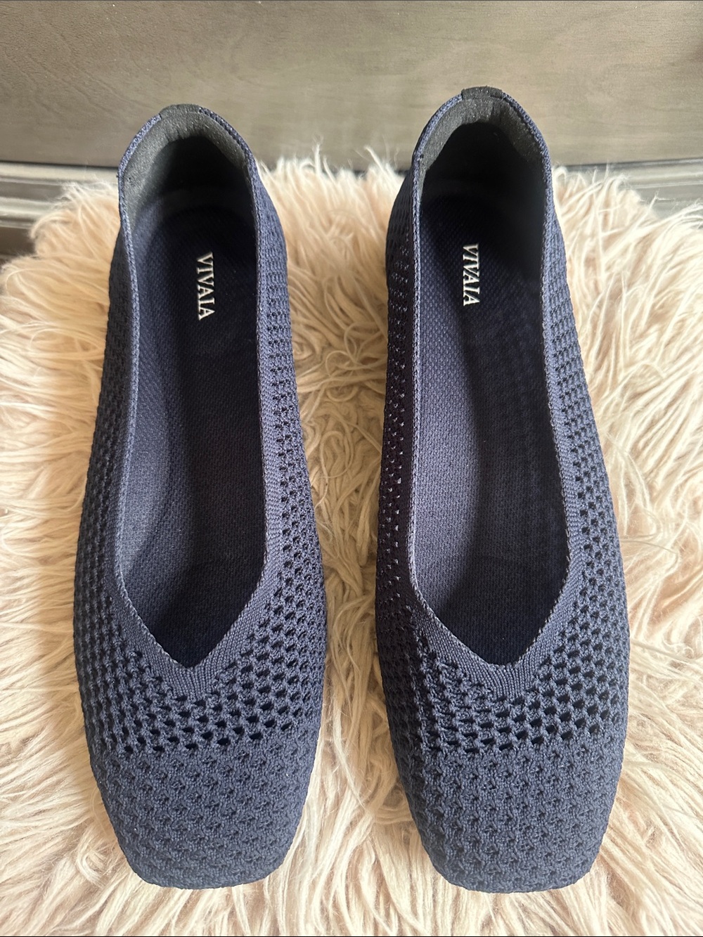 Women's Knit Ballet Flat in Navy